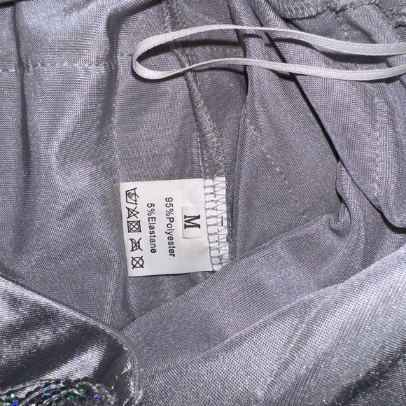 Silver Tassel Romper With Sparkles - Picture 6 of 6